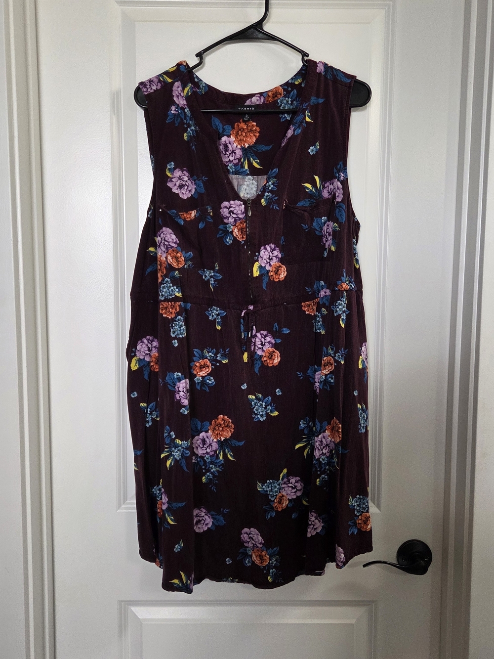 torrid Plum Floral V-Neck Midi Dress